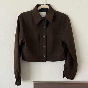 Wilfred Dark Brown Cropped Jacket